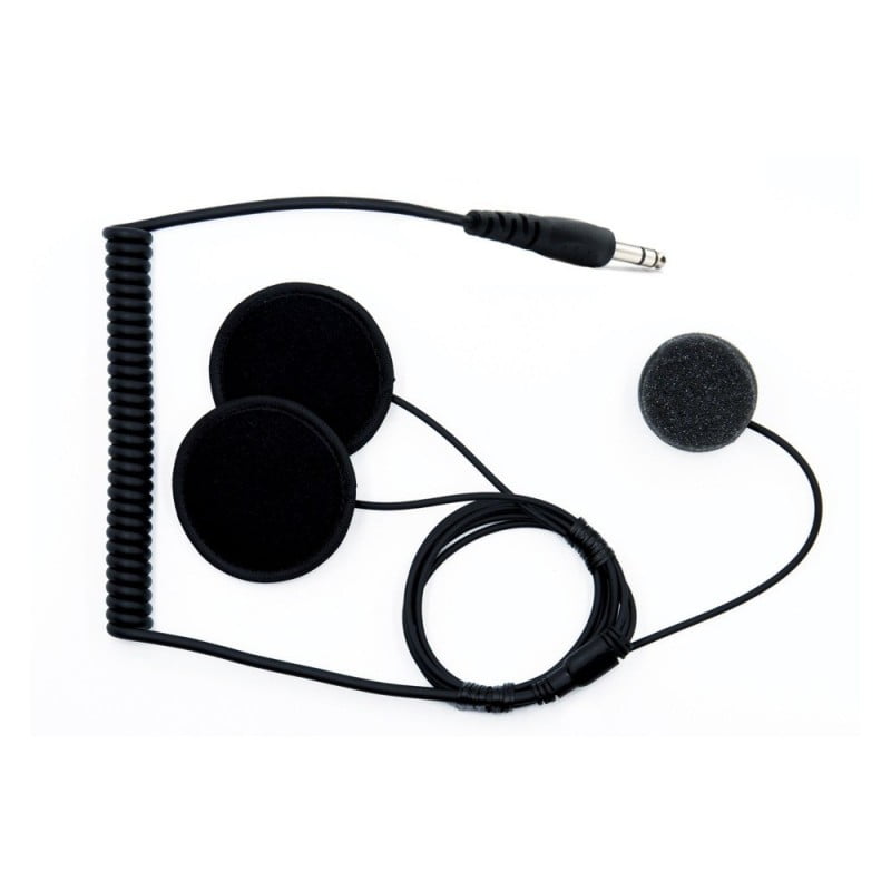 kit de casco con radio para casco integral conector estereo de 635 mm con almohadillas de altavoz integradas