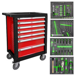 CARRO DE HERRAMIENTAS 7 CAJONES ROJO – ARMADO
